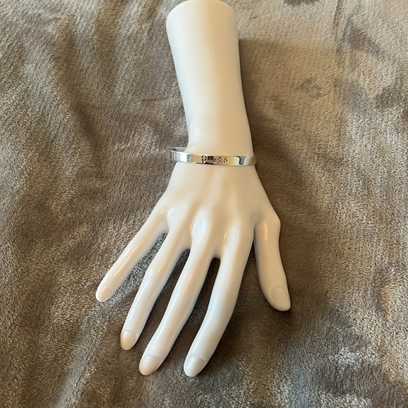 Silver Colored Cuff Scripture Bracelet - Picture 2 of 5